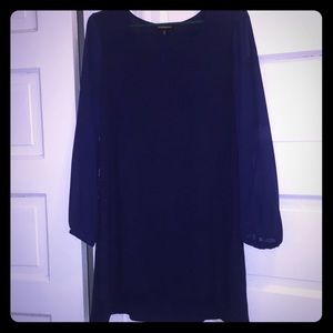 Dark blue v-neck dress